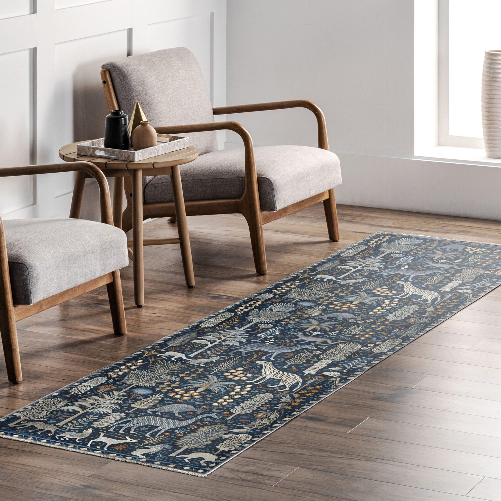 NH7005-T07-04 Tapis Ethnic Kilim — Navy