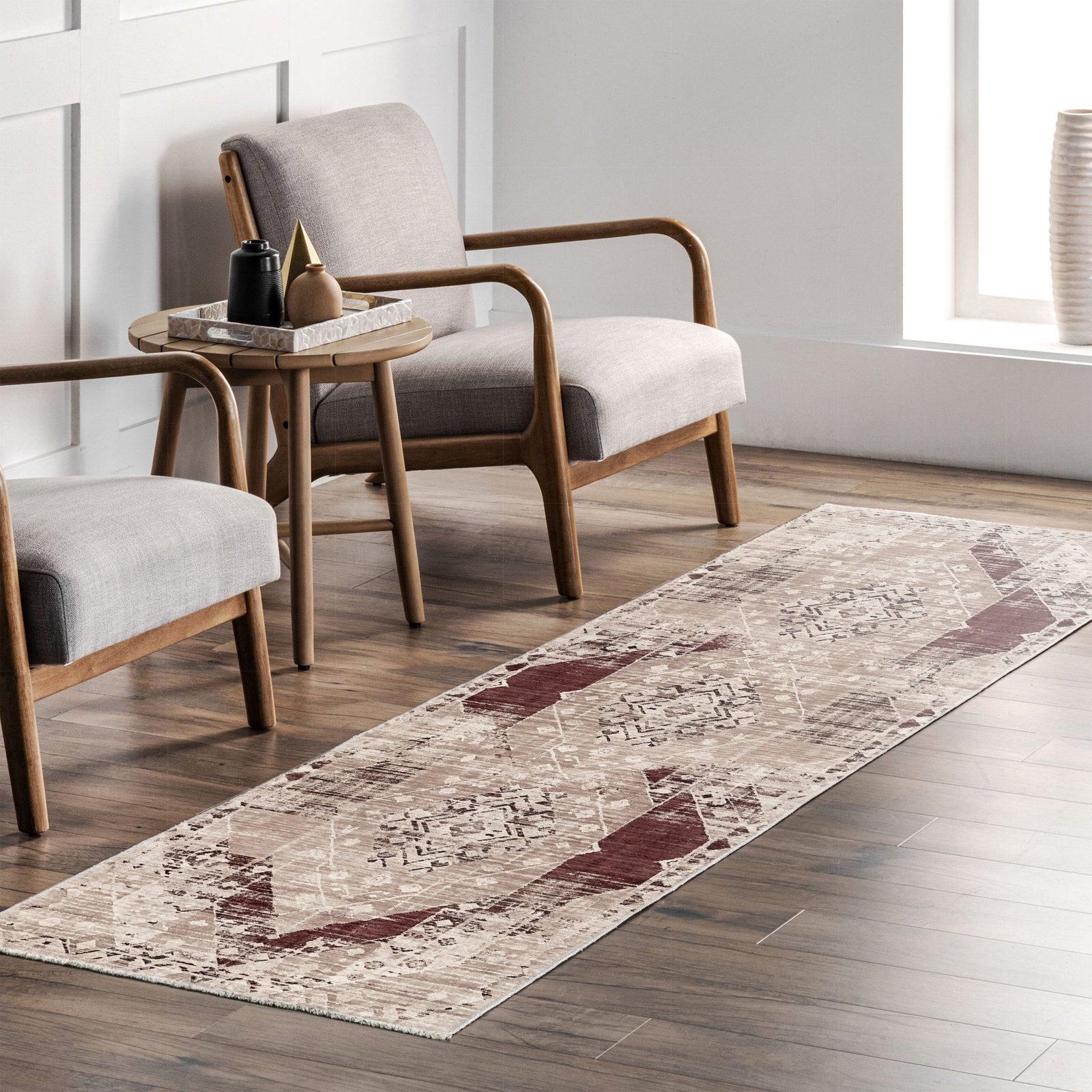 NH7010-T14-04 Tapis Ethnic Classic Vintage Milet — Brown