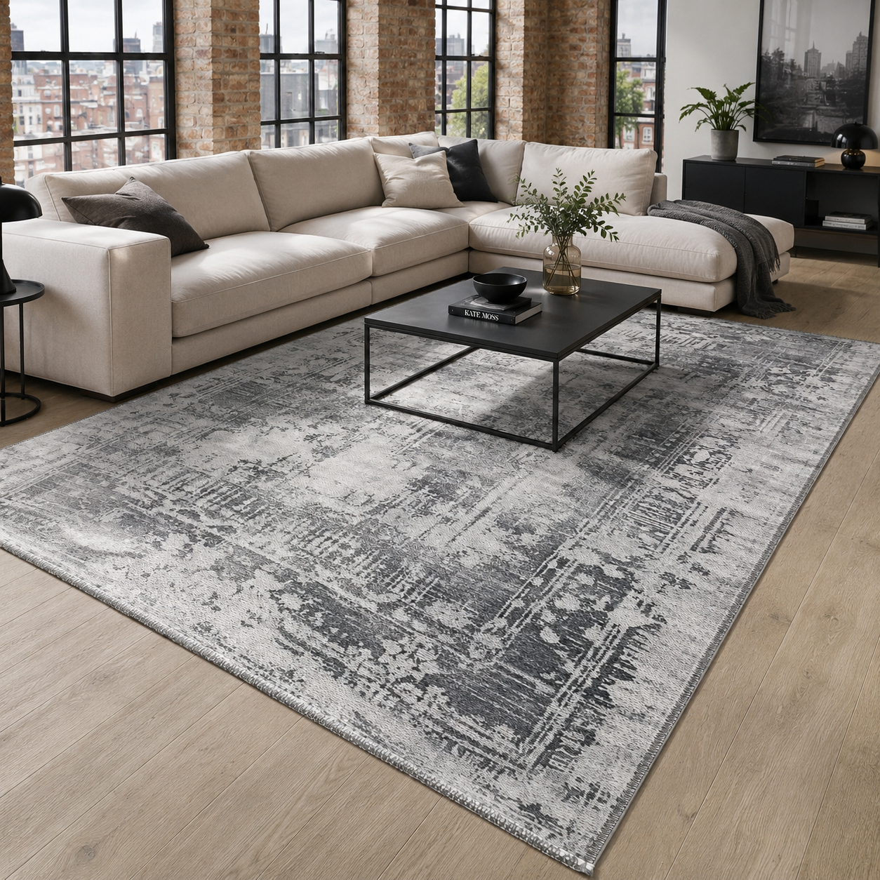 NH7012-T16-01 Tapis Vintage Halicarnasse — Silver