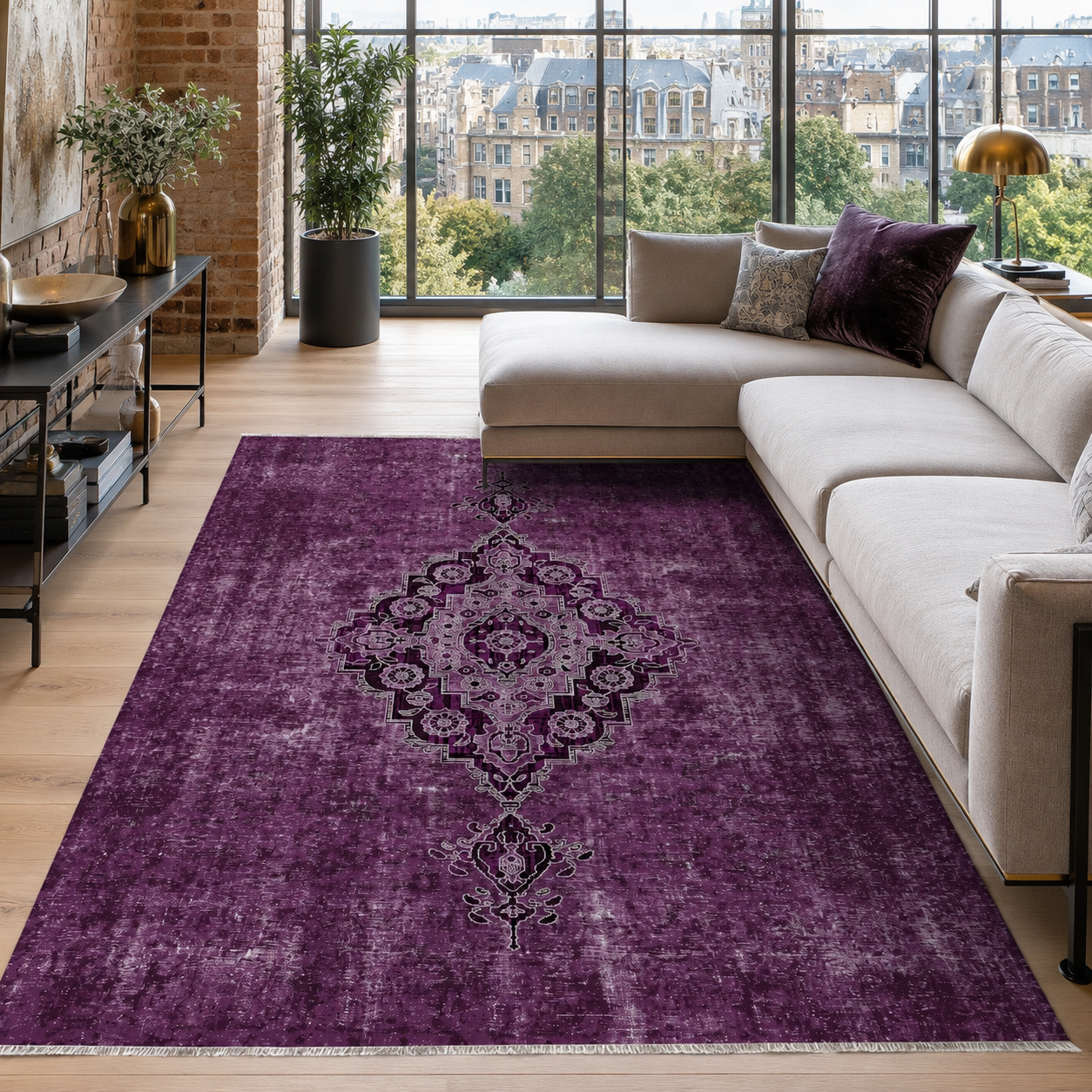 NH7017-T23-03 Tapis Ethnic Classic Vintage Aphrodisias — Purple
