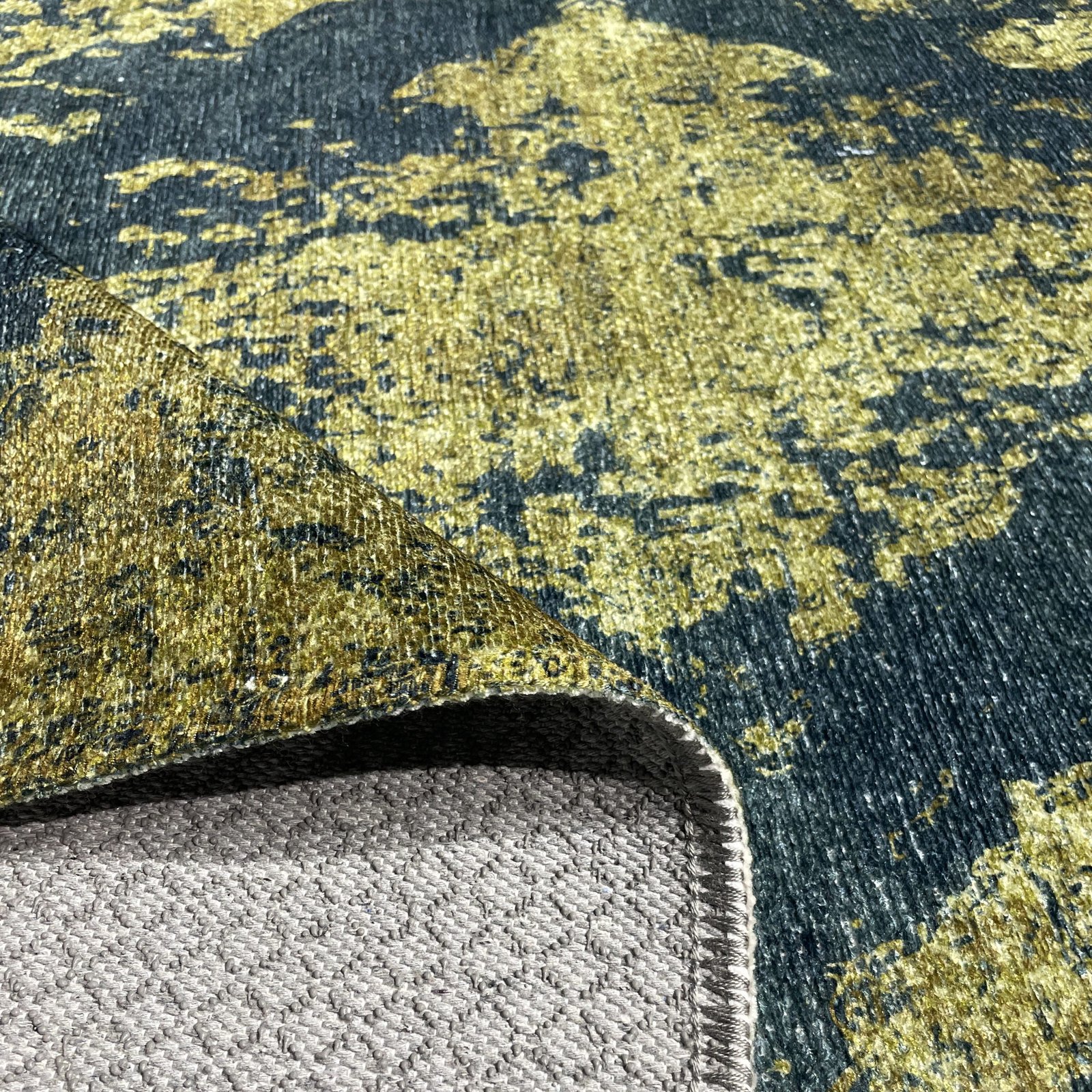 NH7020-04-02-02 Tapis Vintage Patara — Gold & Anthracite