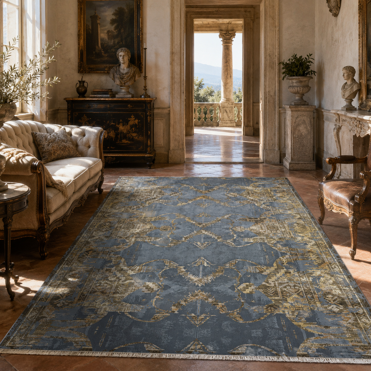 NH7022-14-02-03 Tapis Vintage Aspendos — Silver