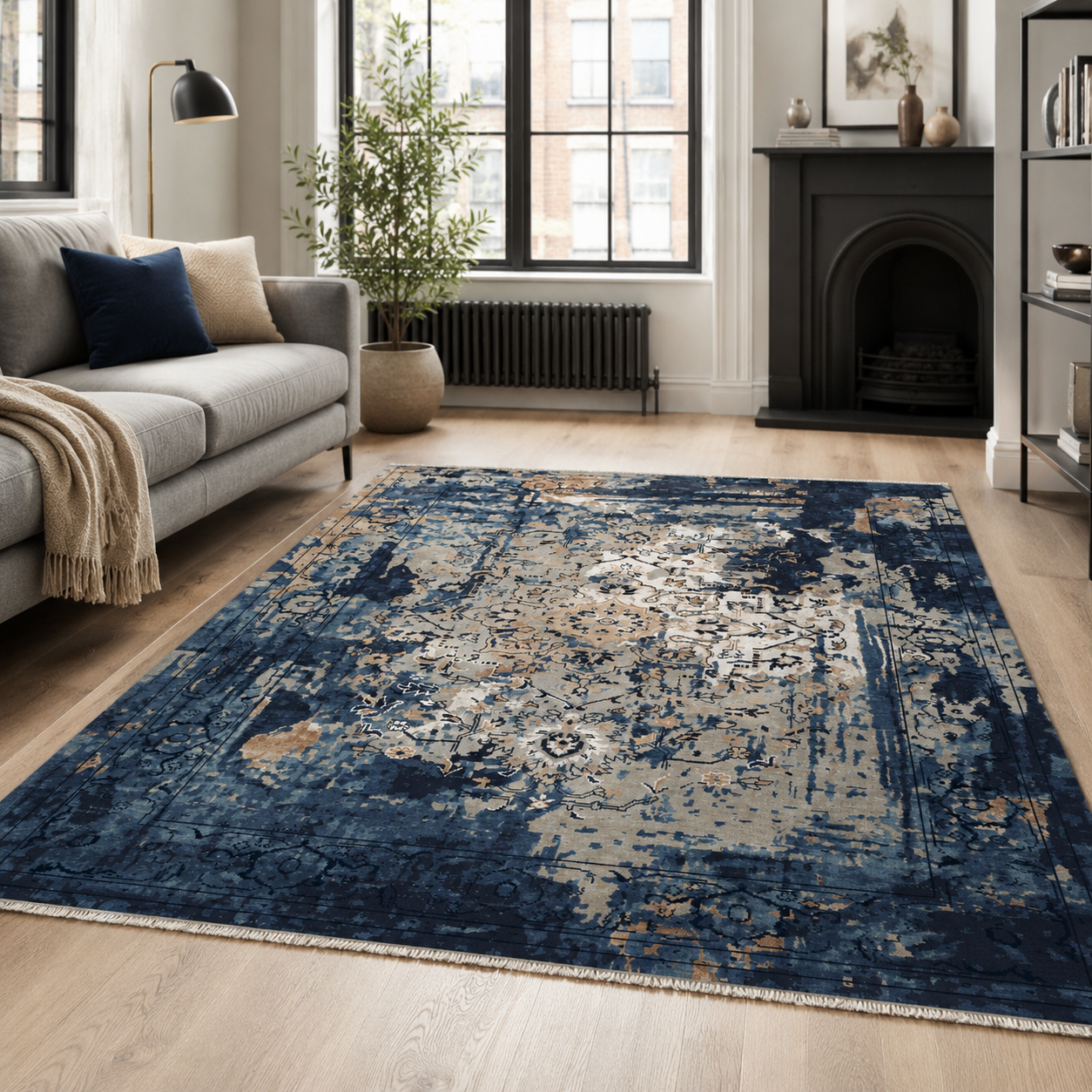 NH7023-15-03-01 Tapis Vintage Side — Navy