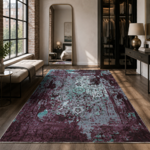 Tapis Vintage Phaselis — Purple & Khaki