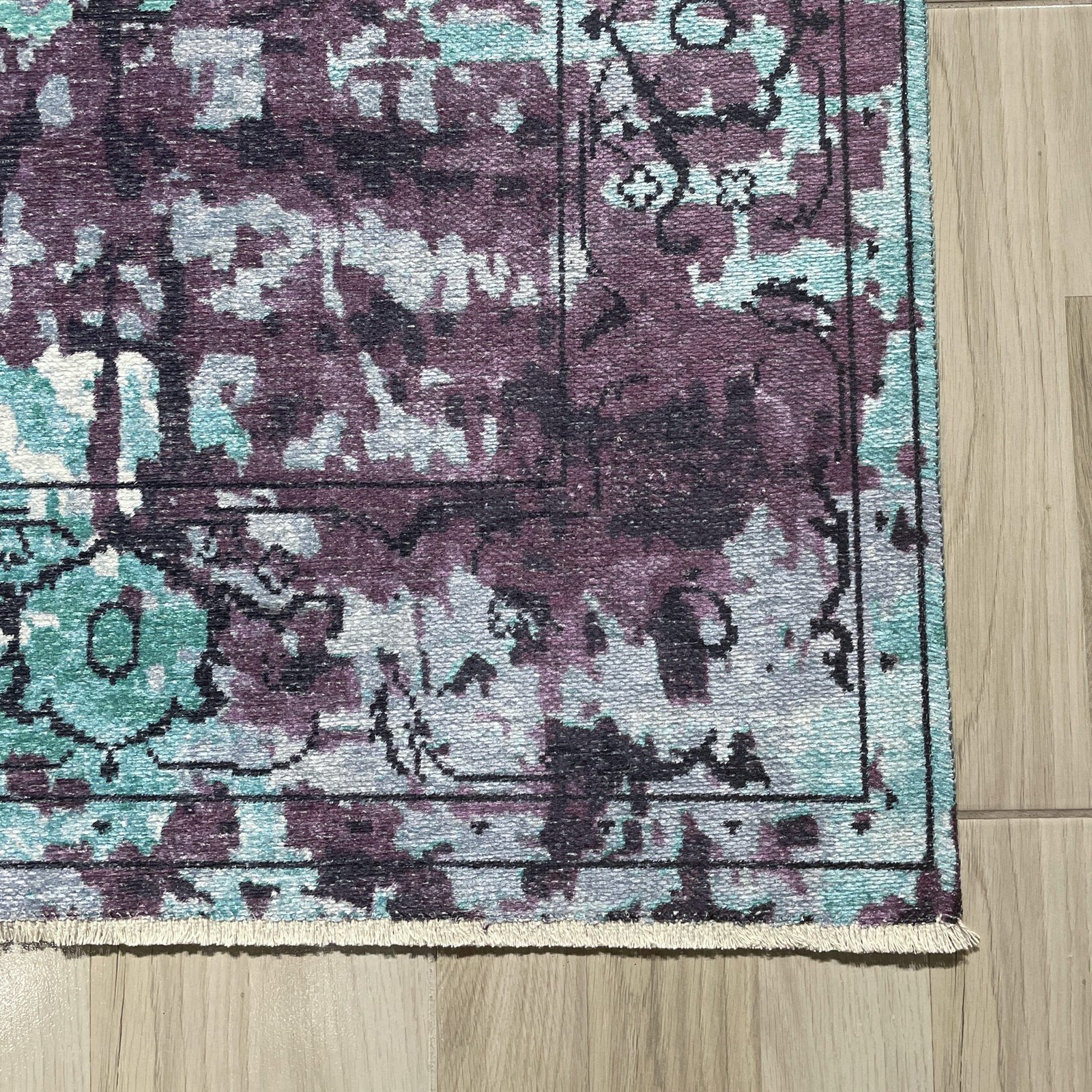 NH7024-15-04-02 Tapis Vintage Phaselis — Purple & Khaki