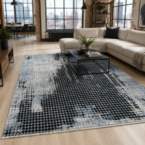 Tapis Modern Edirne — Navy & Anthracite