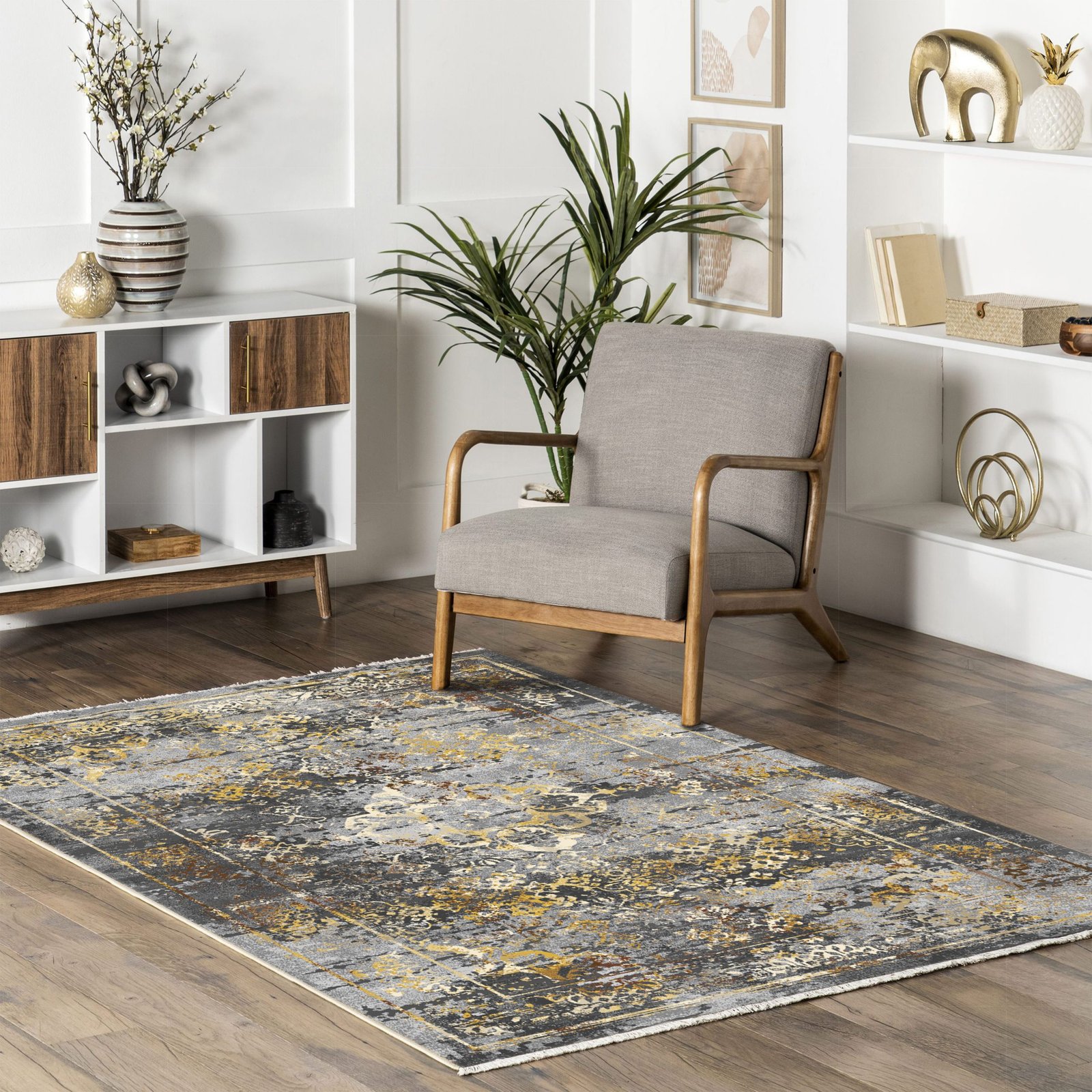 NH7028-23-02-04 Tapis Classic Vintage Zeugma — Silver & Gold