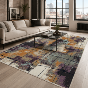 Tapis Modern Eskisehir — Purple & Gold