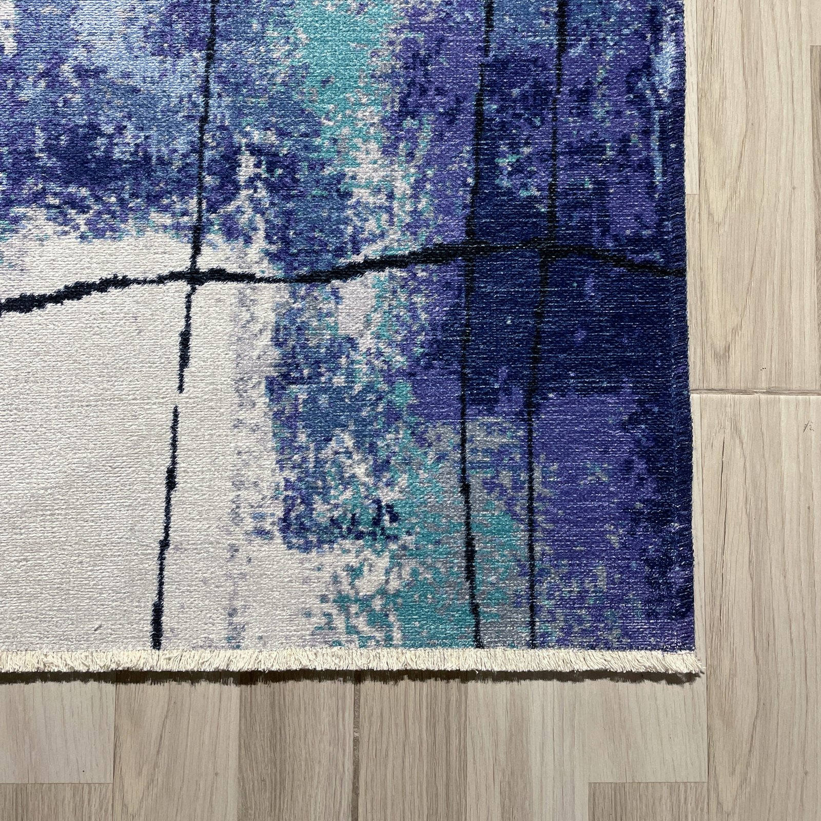 NH7031-39-02-02 Tapis Modern Bodrum — Purple & Navy