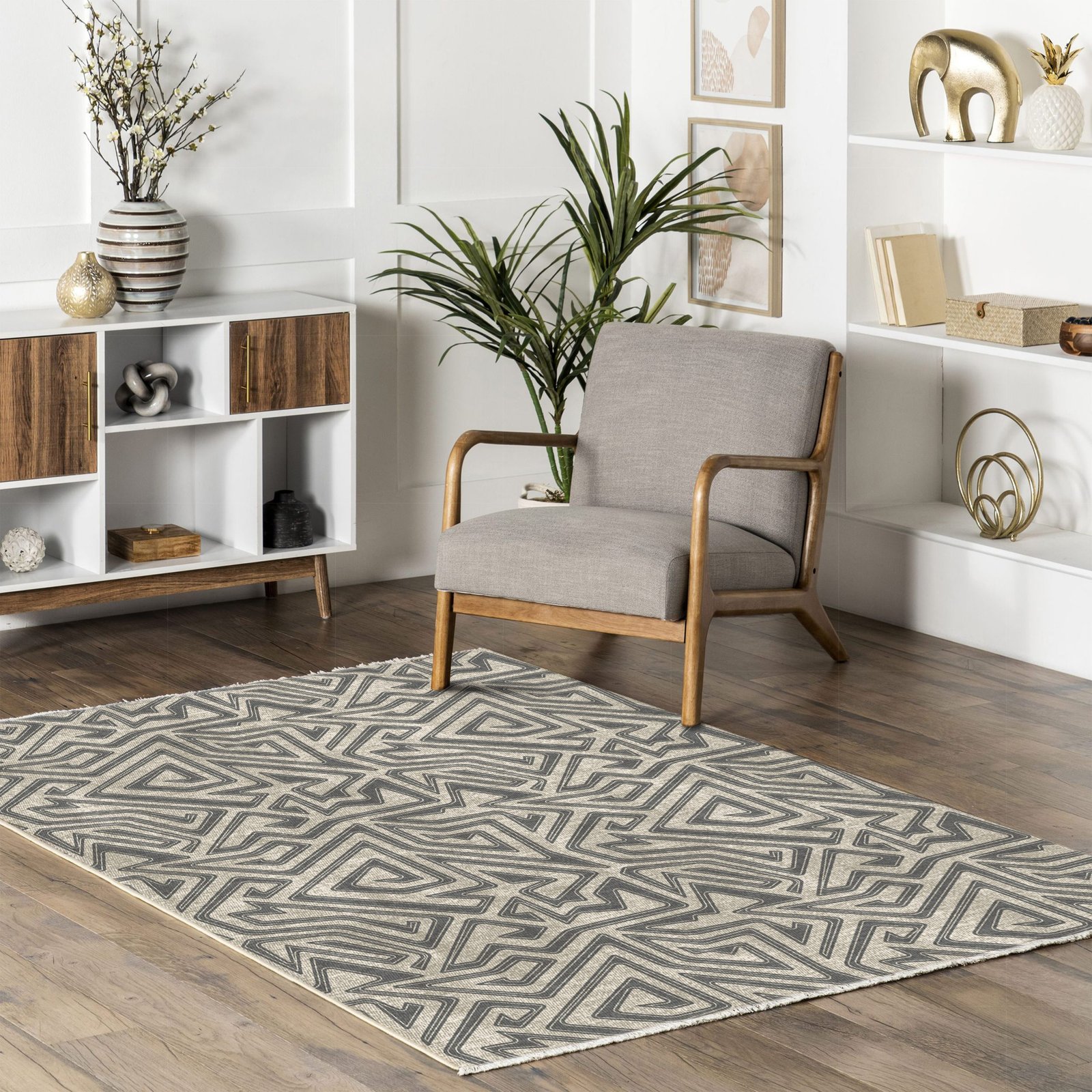 NH7038-1012-04 Tapis Modern Marmaris — Brown