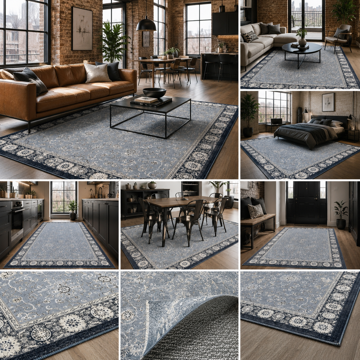 NH7043-320-02-01 Tapis Classic Ottoman — Navy