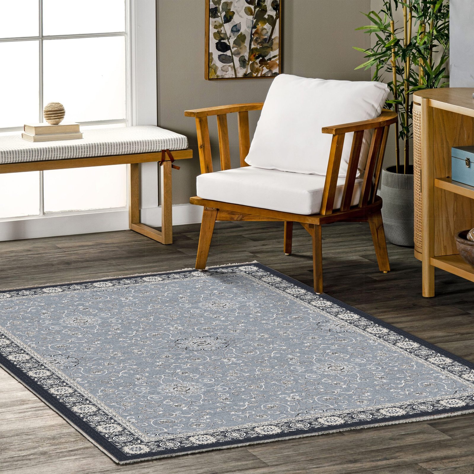 NH7043-320-02-04 Tapis Classic Ottoman — Navy