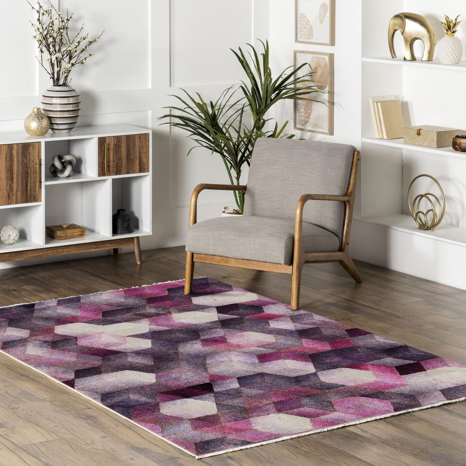 NH7045-325-01-04 Tapis Modern Kemer — Purple