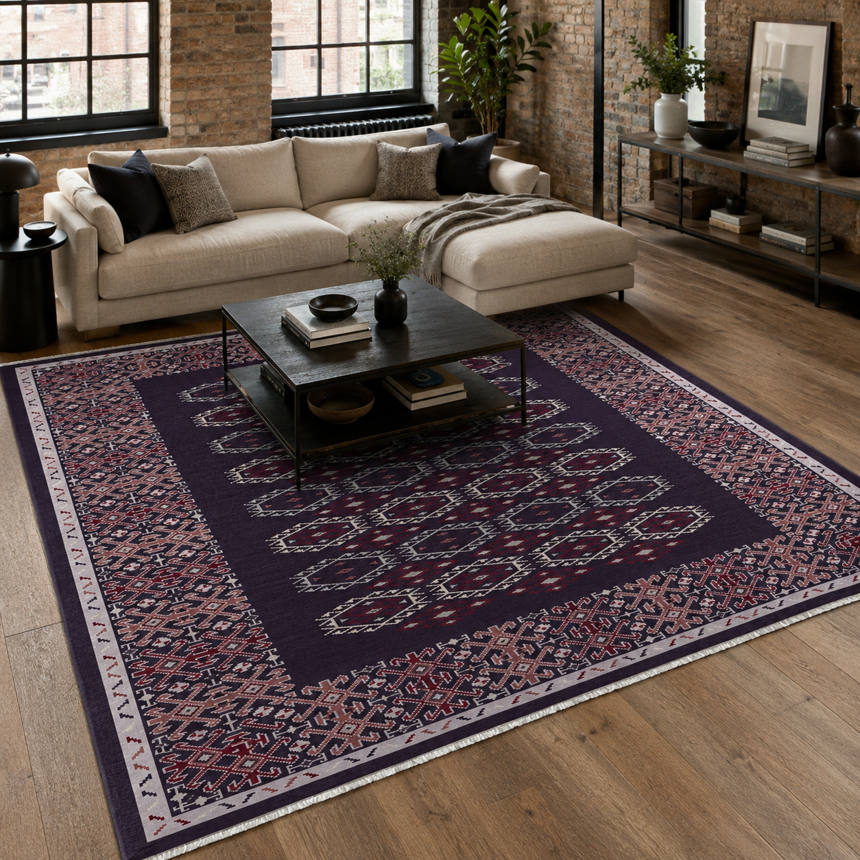 NH7047-341-01-01 Tapis Ethnic Classic Göreme — Navy