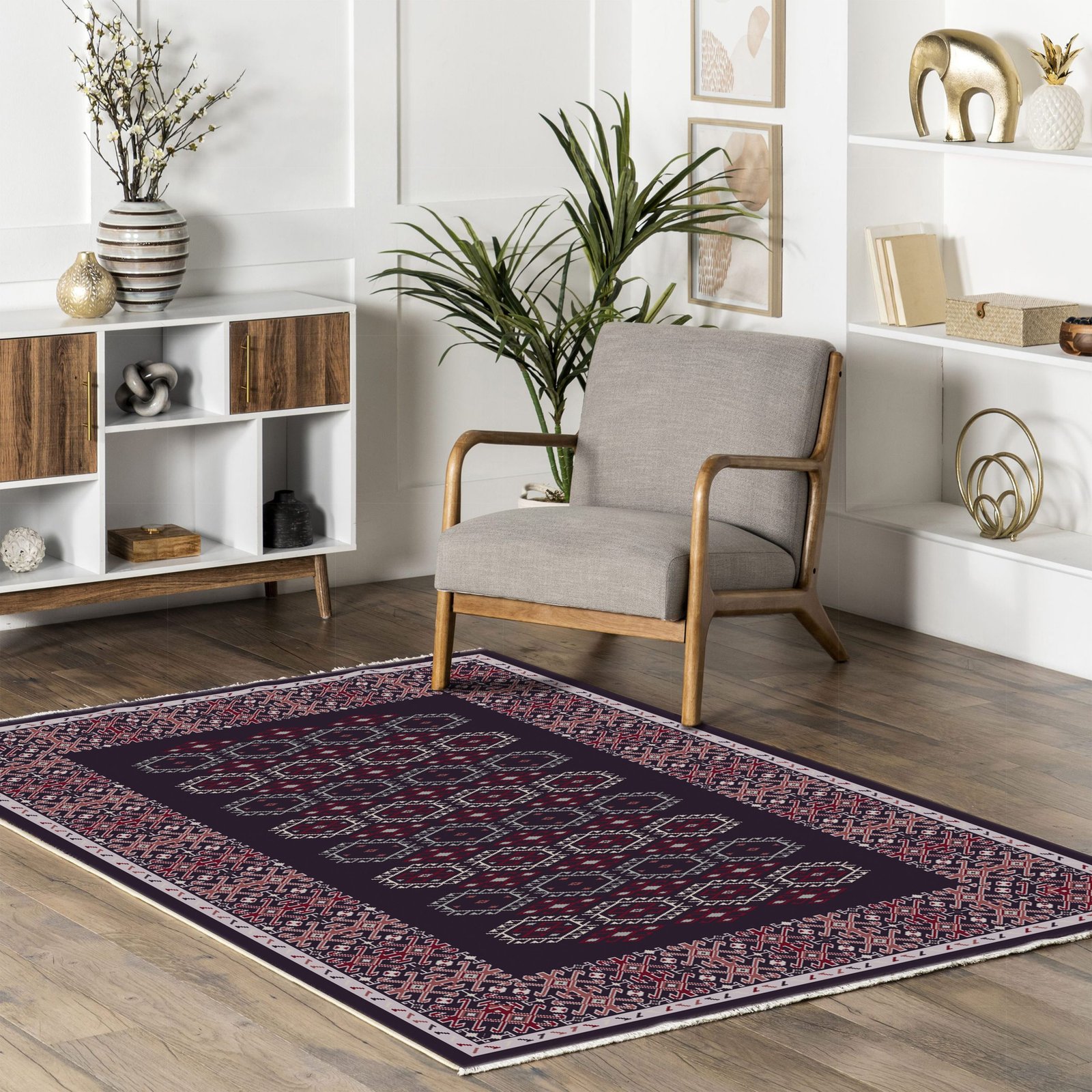NH7047-341-01-04 Tapis Ethnic Classic Göreme — Navy
