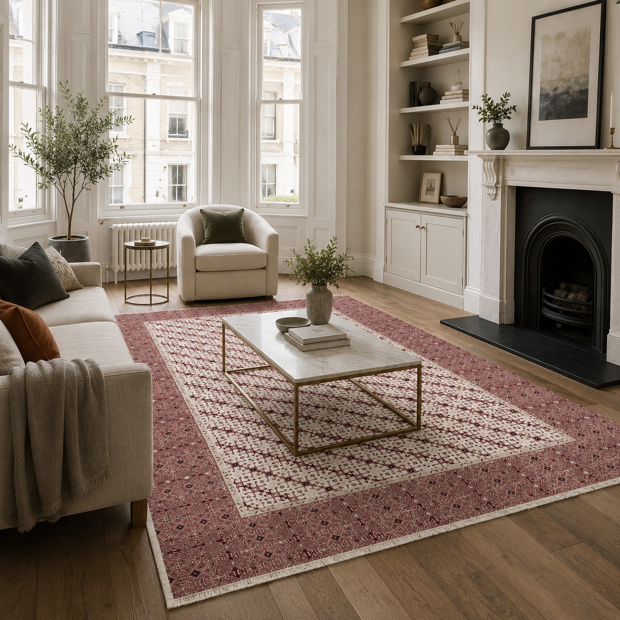 NH7048-342-01-03 Tapis Ethnic Classic Ürgüp — Terracotta