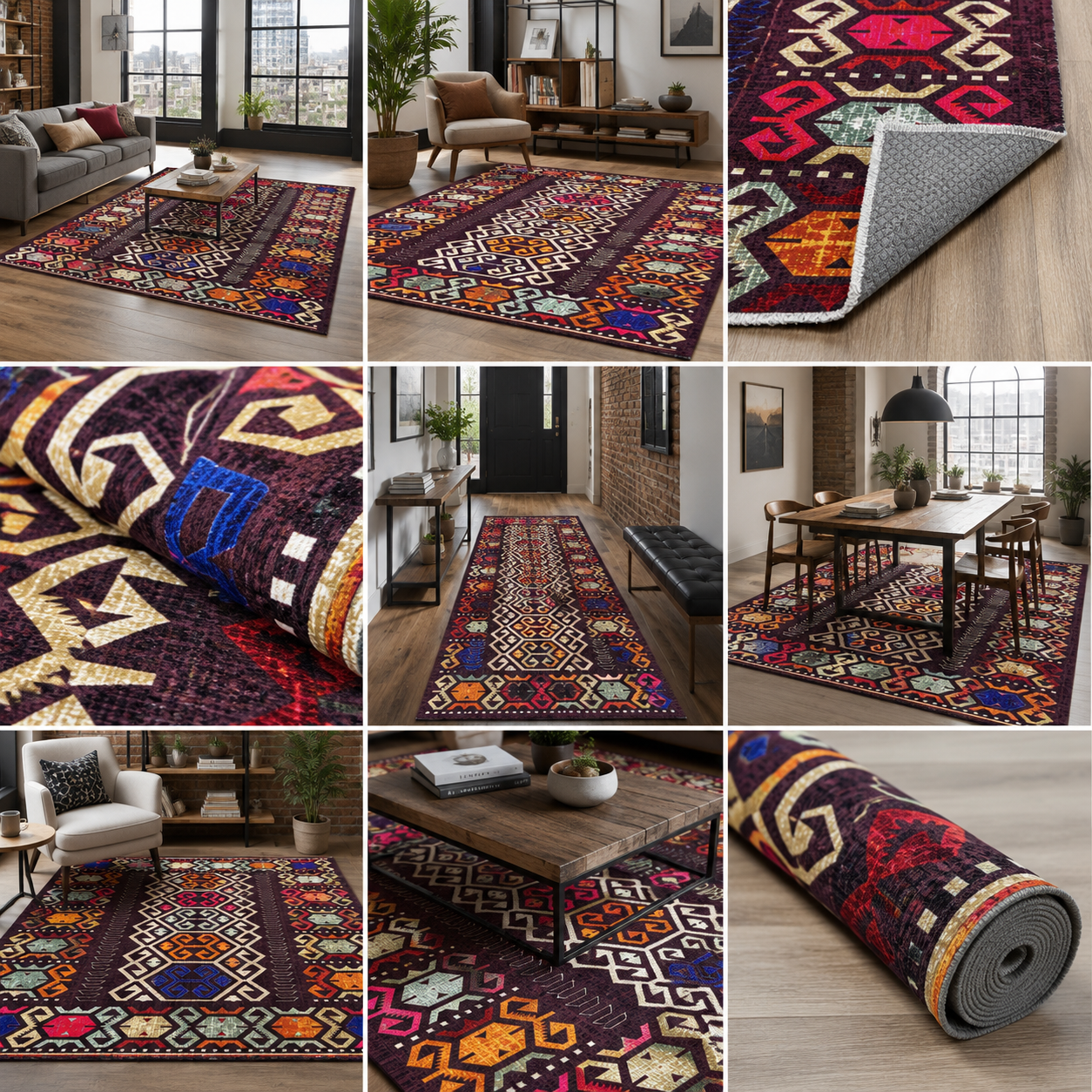 NH7050-347-01-01 Tapis Ethnic Classic Ihlara — Brown