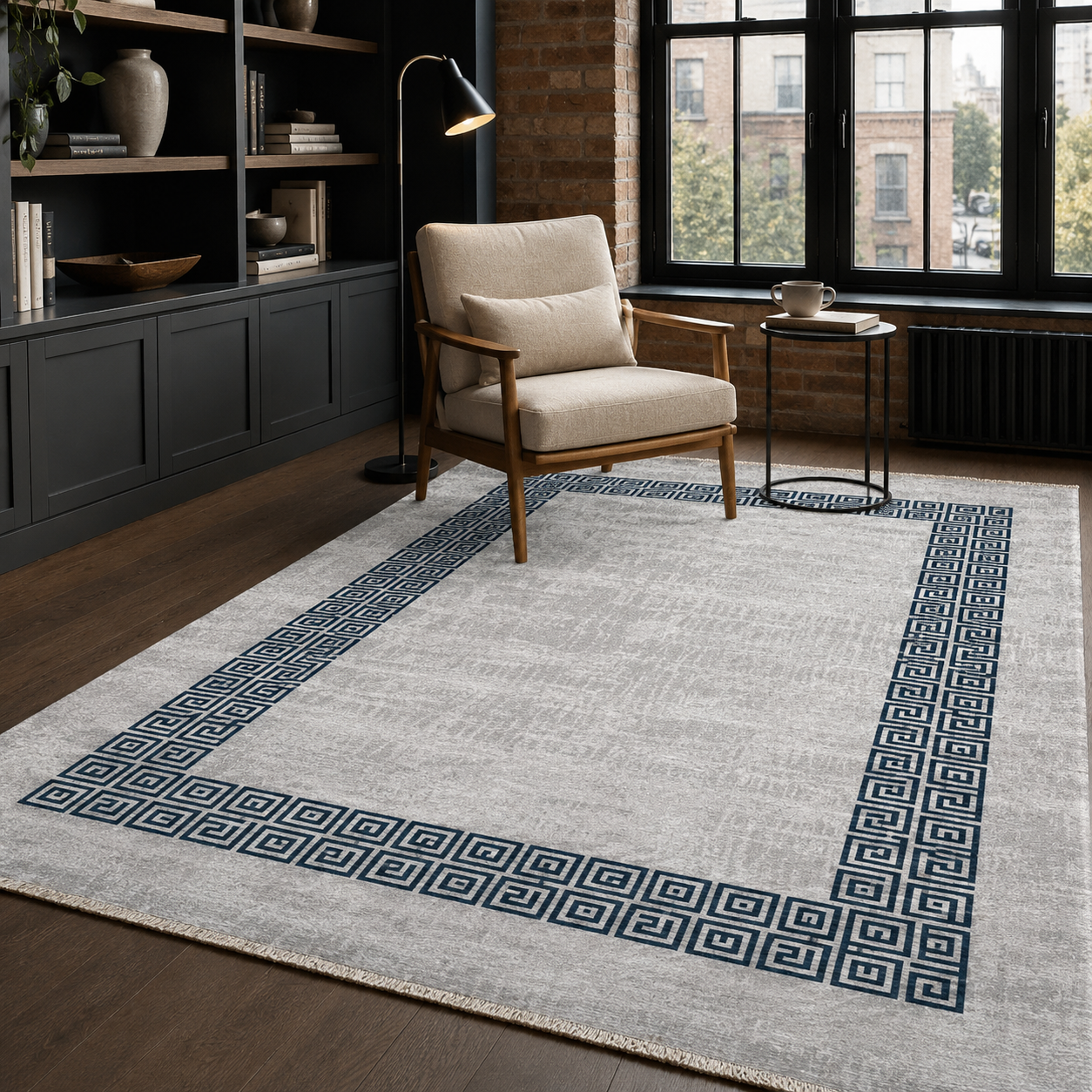 NH7051-380-01-03 Tapis Classic Modern Side — Silver