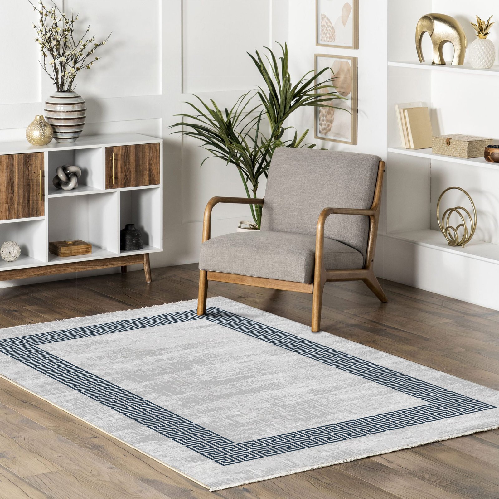 NH7051-380-01-04 Tapis Classic Modern Side — Silver