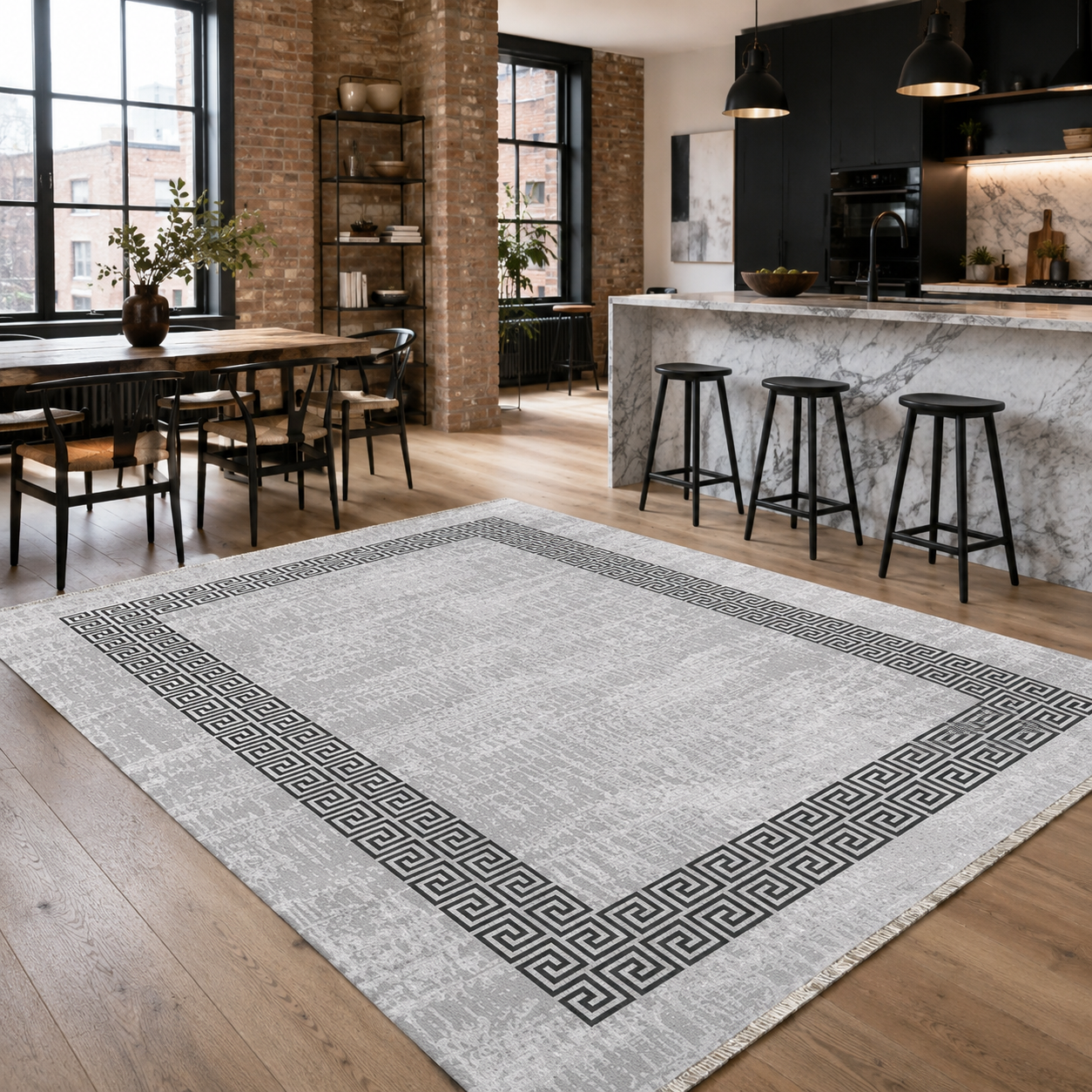 NH7052-380-02-03 Tapis Classic Modern Belek — Silver