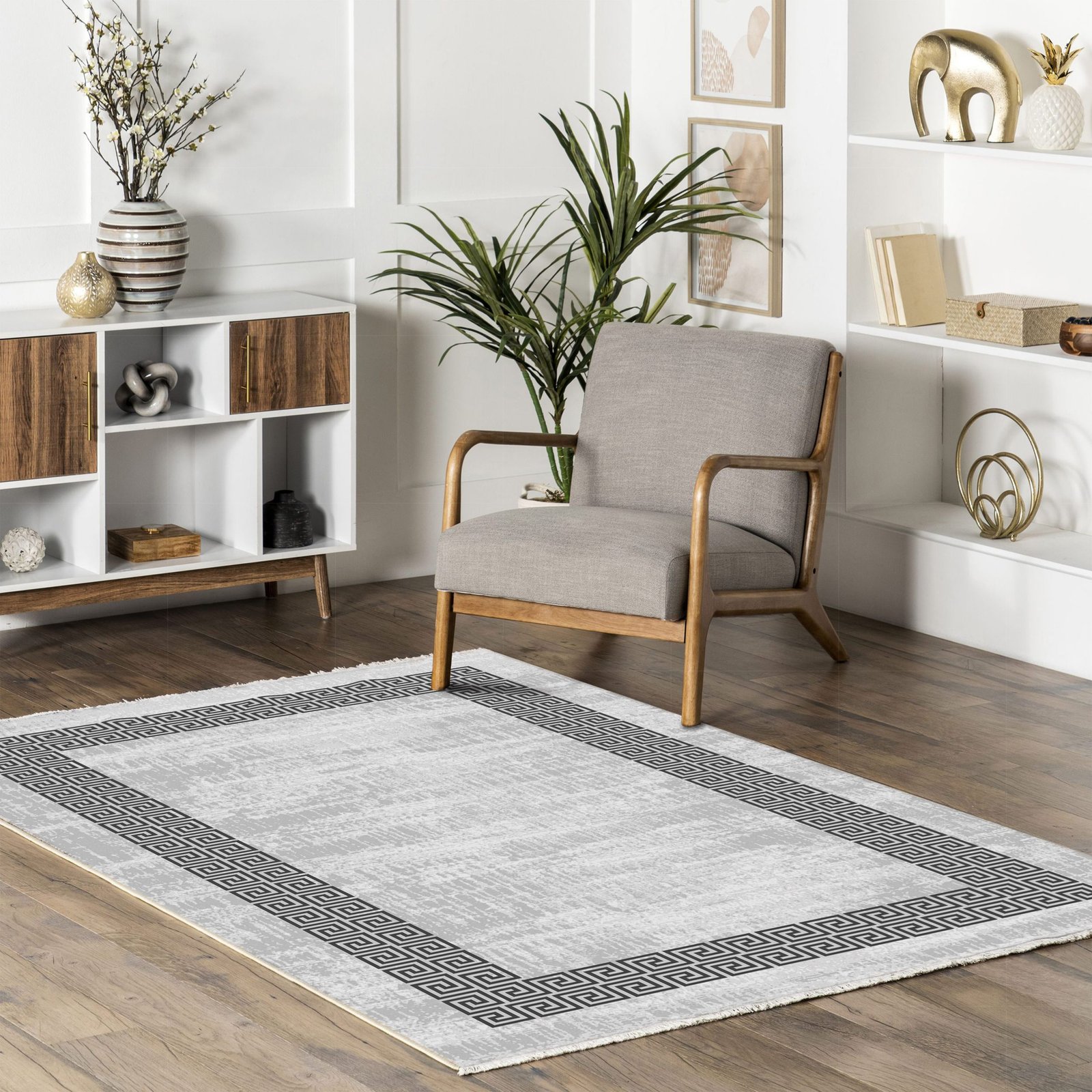 NH7052-380-02-04 Tapis Classic Modern Belek — Silver