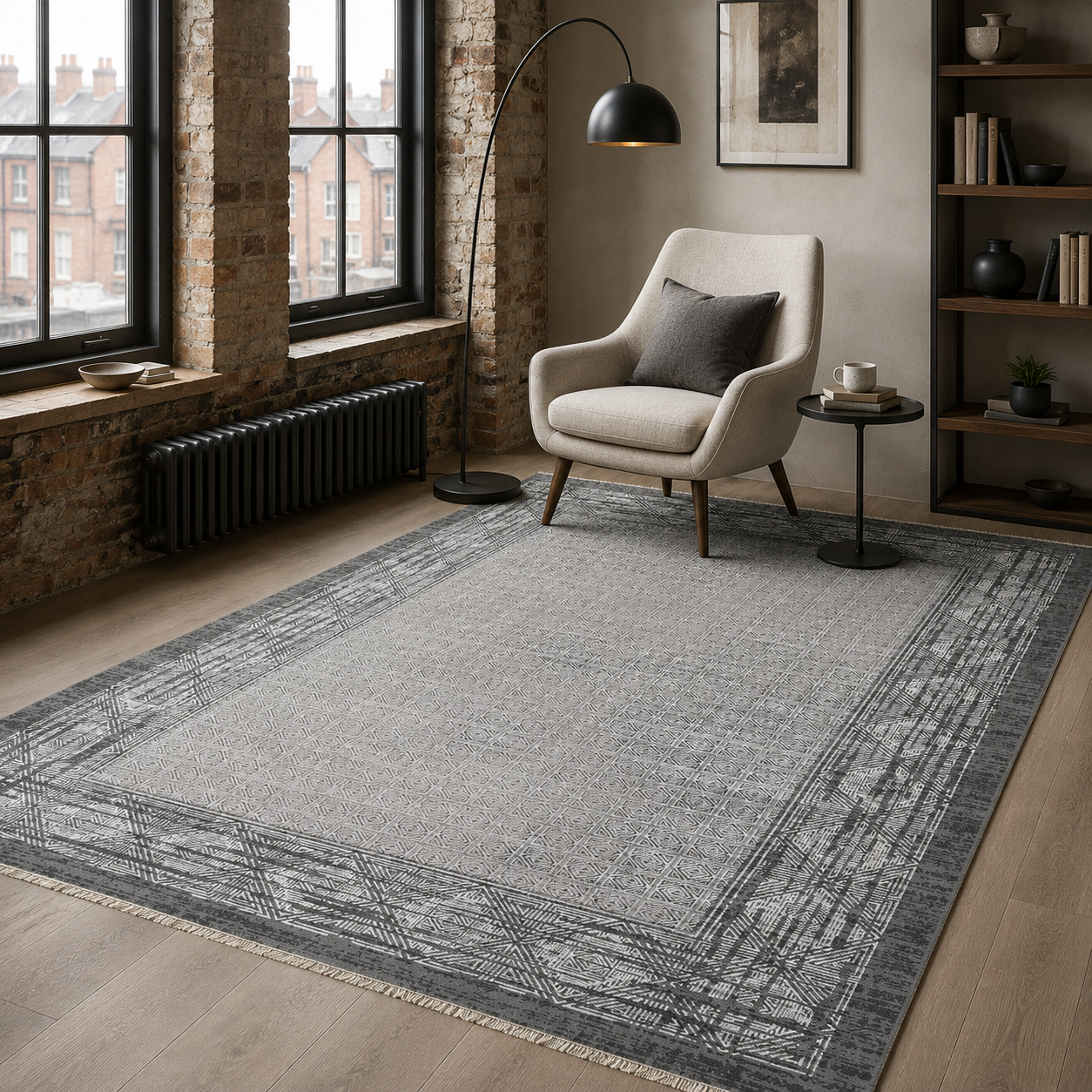 NH7053-381-01-03 Tapis Classic Modern Alacati — Silver