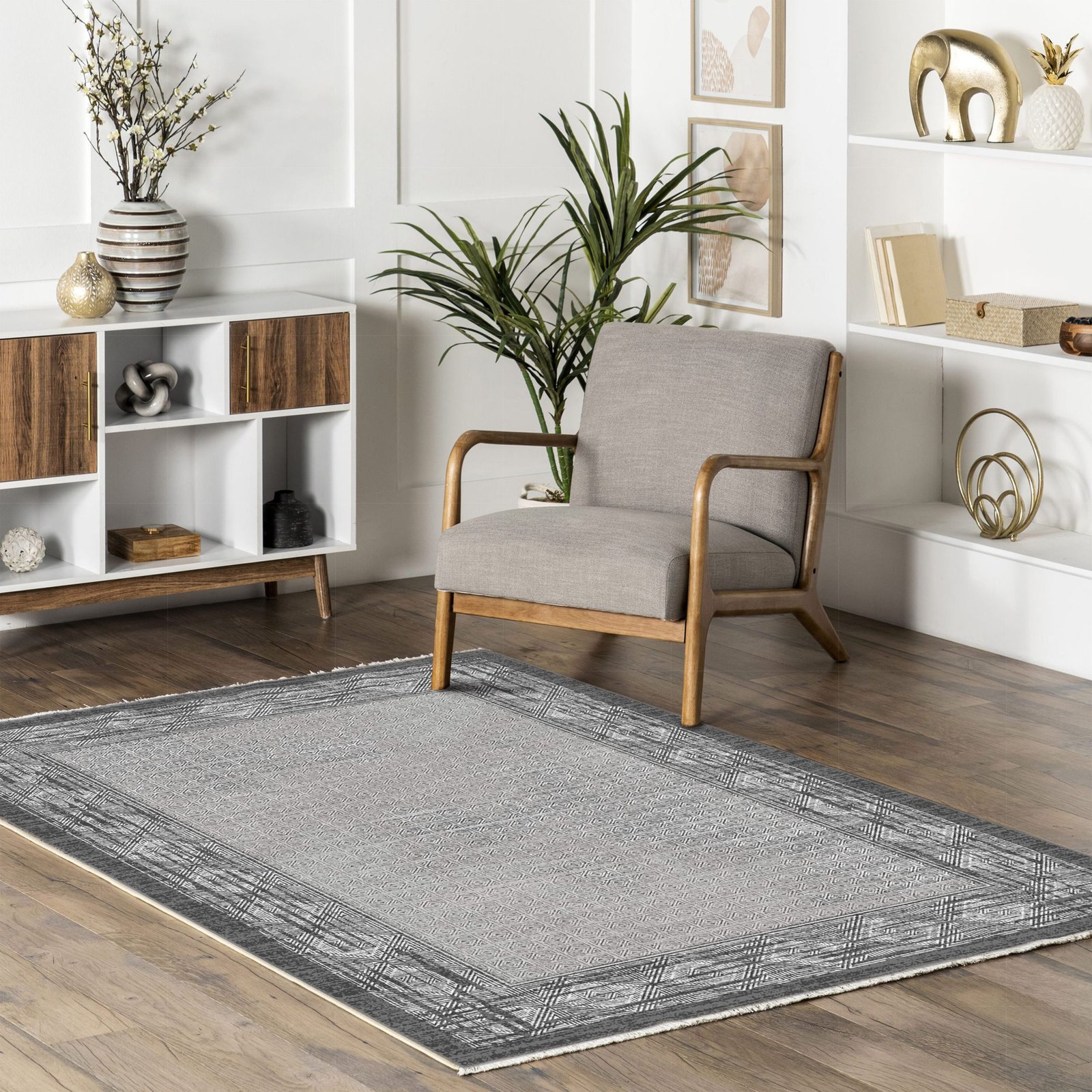 NH7053-381-01-04 Tapis Classic Modern Alacati — Silver