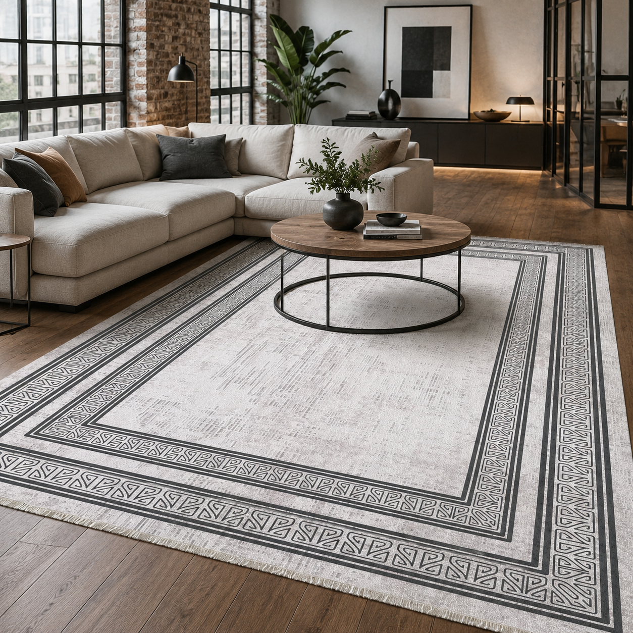 NH7054-382-02-01 Tapis Classic Modern Datca — Silver