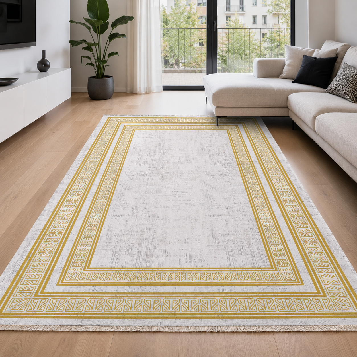 NH7055-383-01-03 Tapis Classic Modern Assos — Silver & Gold