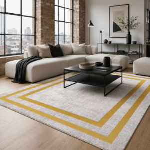 Tapis Classic Modern Akyaka — Silver & Gold