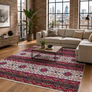 Tapis Ethnic Güzelyurt — Fuchsia