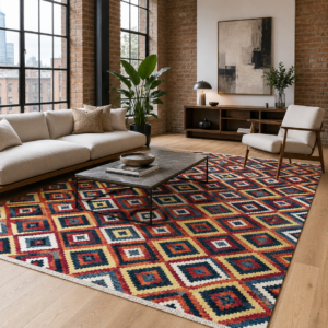 Tapis Ethnic Classic Maras — Burgundy