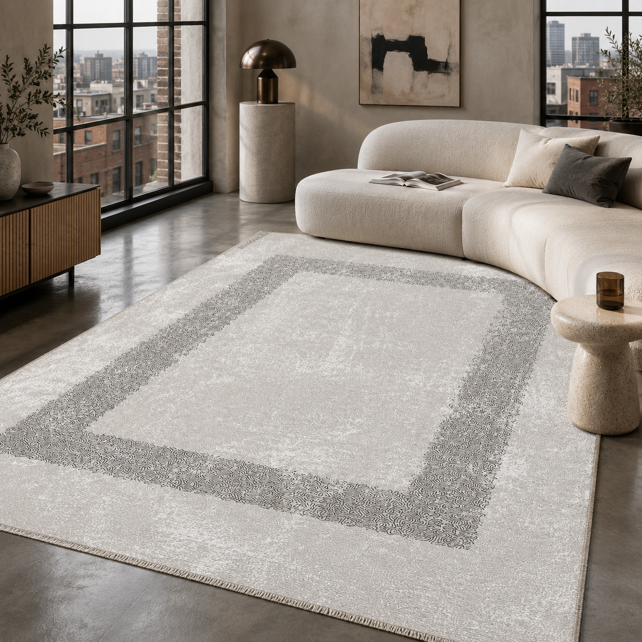 NH7074-469-01-01 Tapis Modern Cirali — Silver