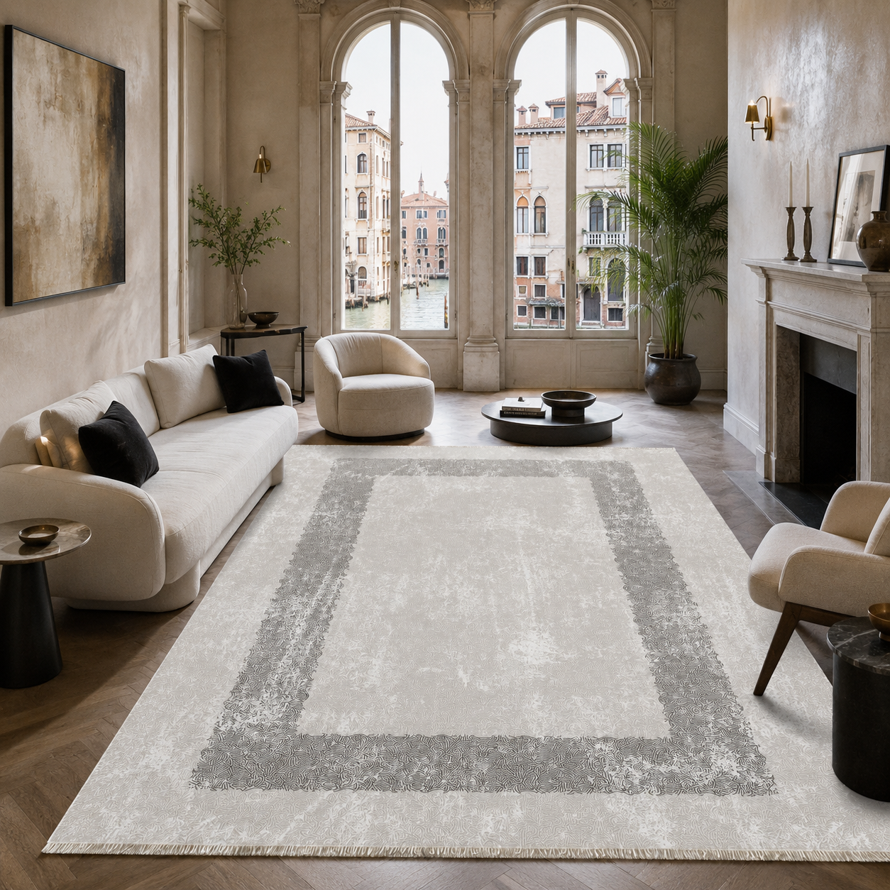 NH7074-469-01-03 Tapis Modern Cirali — Silver