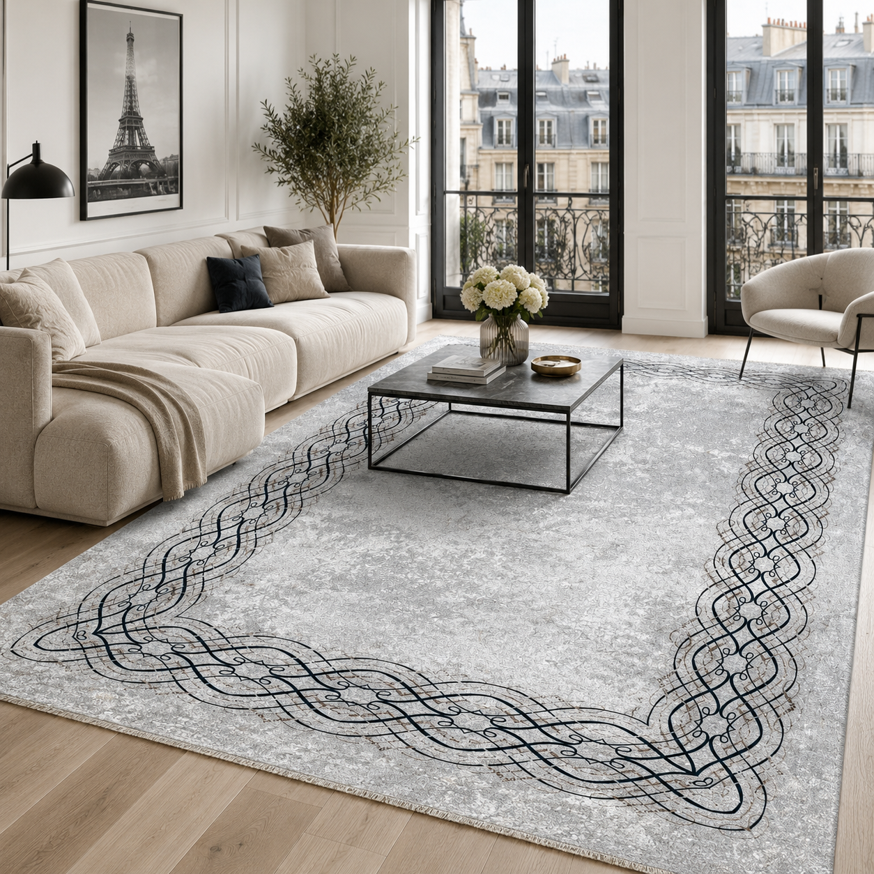 NH7075-515-01-03 Tapis Modern Patara — Silver