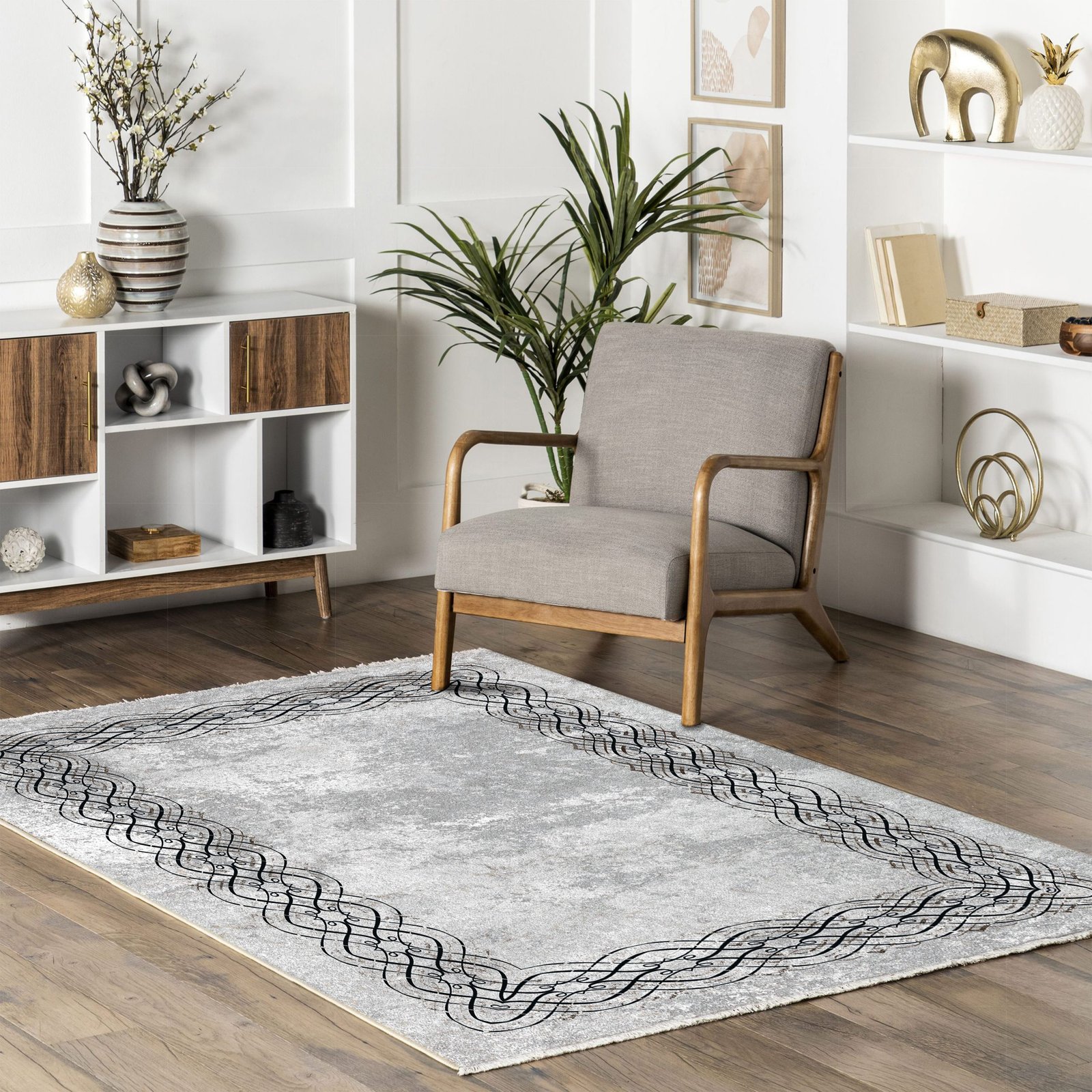NH7075-515-01-04 Tapis Modern Patara — Silver