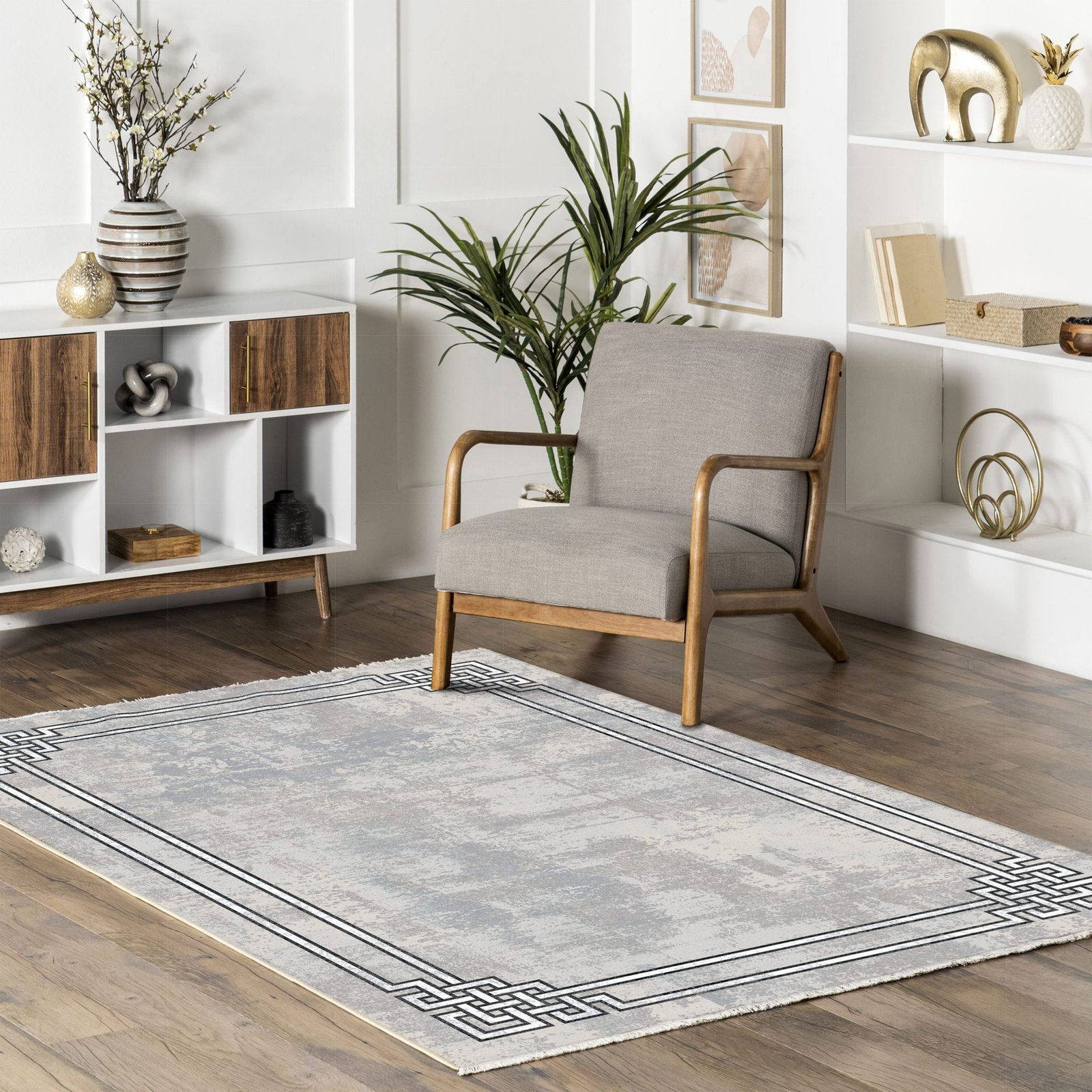 NH7076-523-01-04 Tapis Modern Kalkan — Silver
