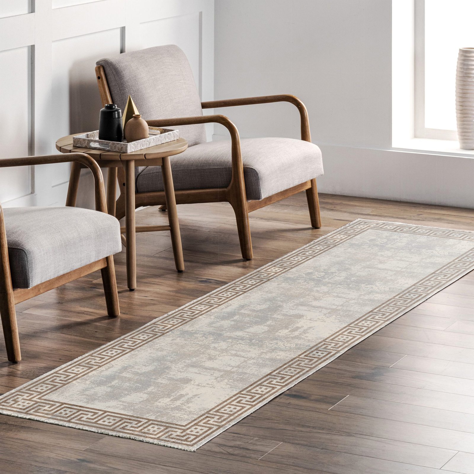 NH7077-527-01-04 Tapis Modern Gocek — Brown