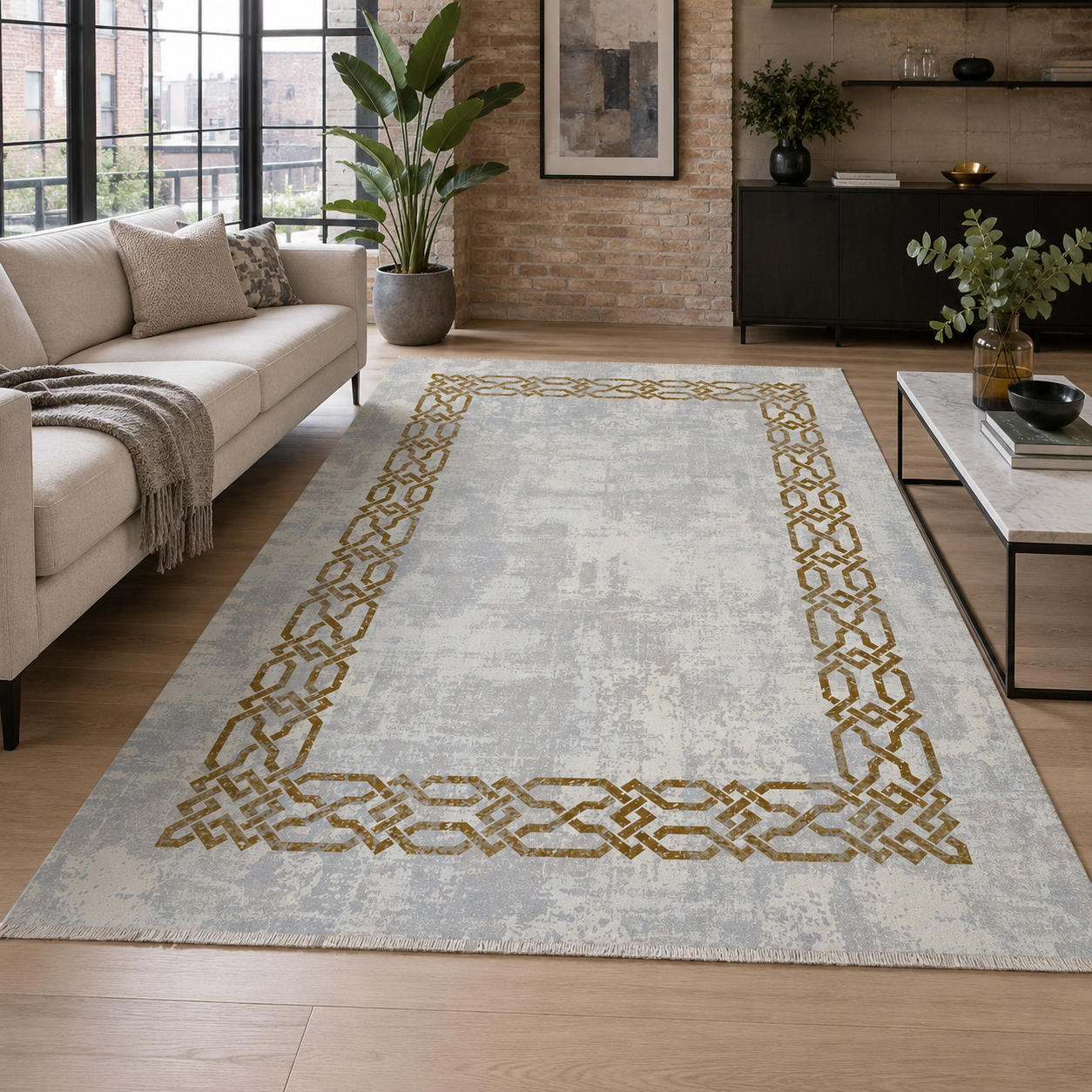 NH7078-532-01-01 Tapis Modern Dalyan — Silver