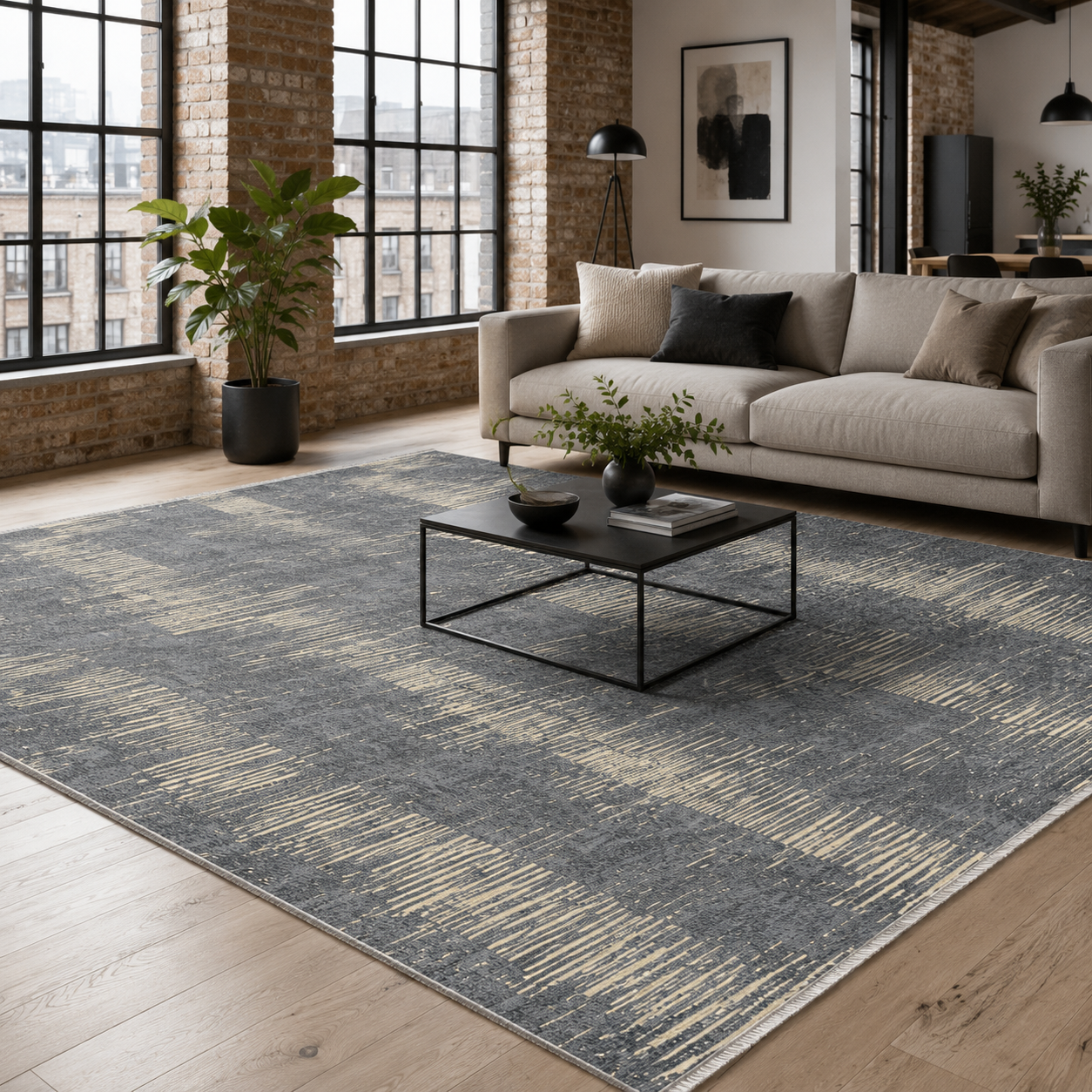 NH7079-1008-01 Tapis Modern Selcuk — Silver