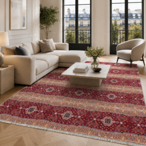 Tapis Ethnic Kilim 3 — Burgundy