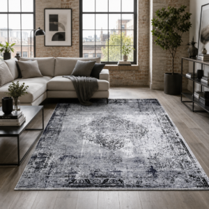 Tapis Classic Vintage Hasankeyf — Silver & Anthracite