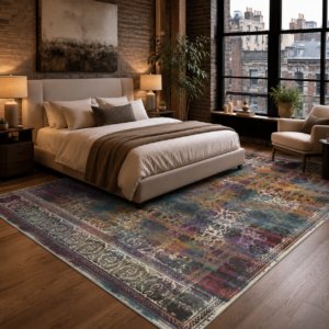 Tapis Classic Modern Vintage Ani — Purple & Gold
