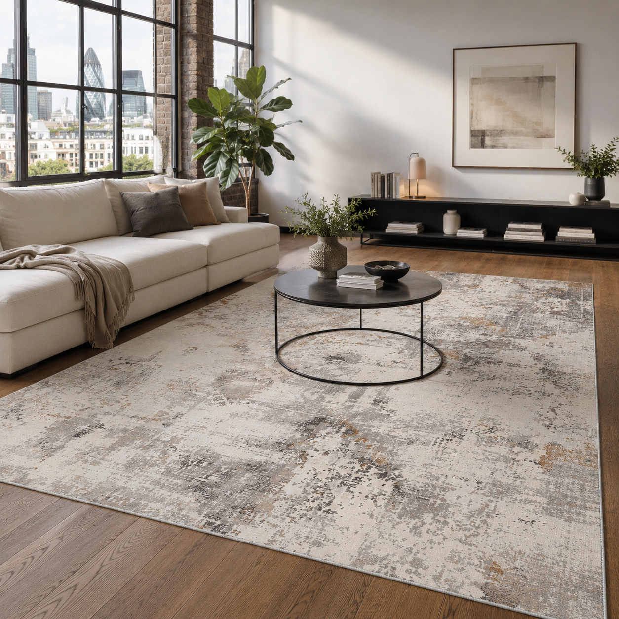 NH7122-489-01-01 Tapis Ethnic Vintage Nemrut — Brown