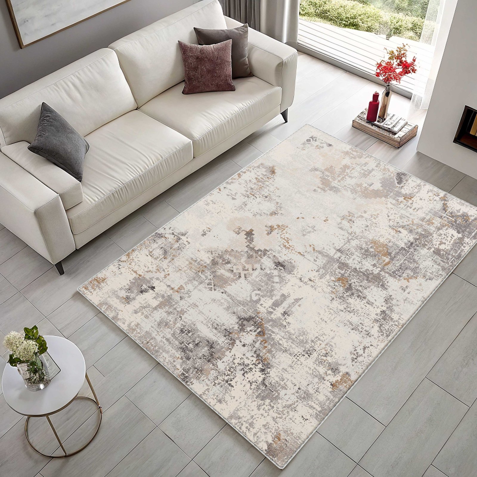 NH7122-489-01-02 Tapis Ethnic Vintage Nemrut — Brown