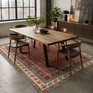 Tapis Classic Vintage Hattusa — Burgundy & Terracotta