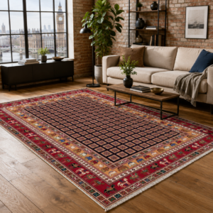 Tapis Classic Vintage Laodicée — Burgundy & Navy