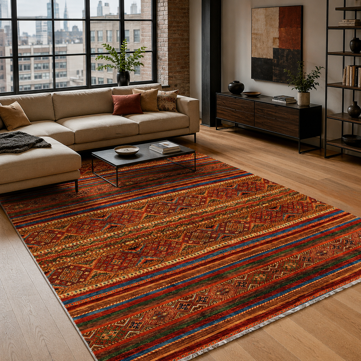 NH7133-3022-01-01 Tapis Ethnic Classic Vintage Cappadoce 3 — Burgundy