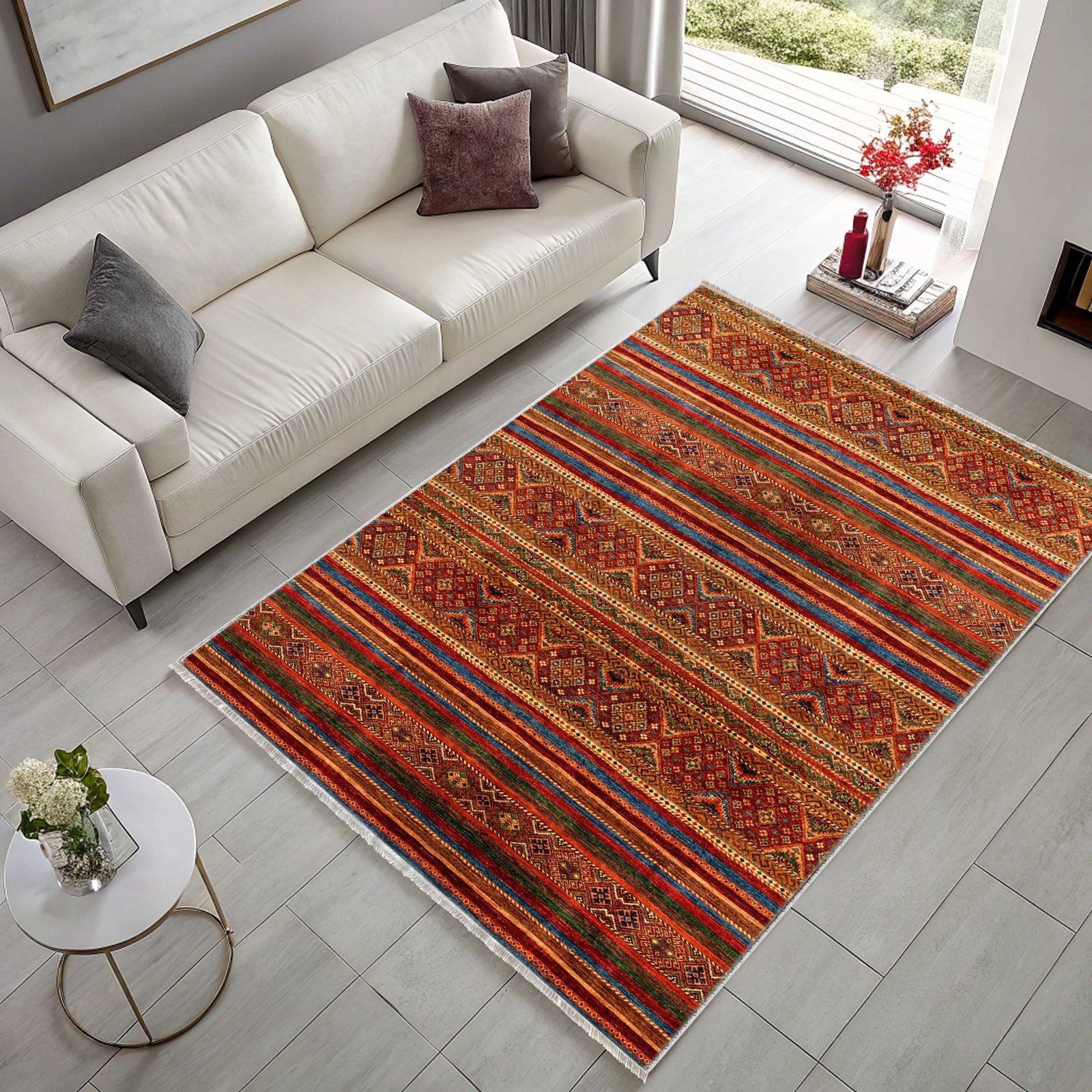 NH7133-3022-01-02 Tapis Ethnic Classic Vintage Cappadoce 3 — Burgundy