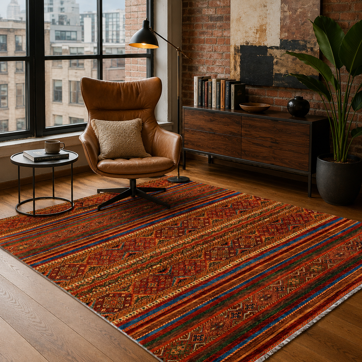 NH7133-3022-01-03 Tapis Ethnic Classic Vintage Cappadoce 3 — Burgundy